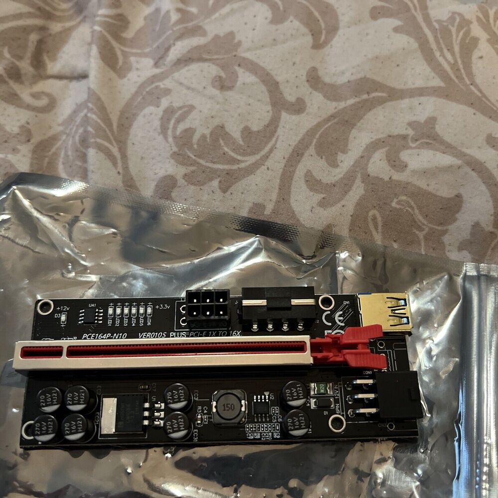 PCI-E 1x to 16x Powered USB3.0 GPU Riser Extender Adapter Card - Picture 8 of 16